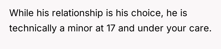 While his relationship is his choice, he is technically a...