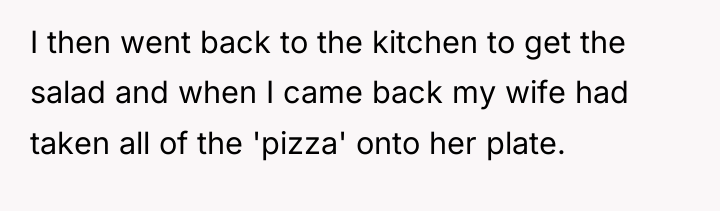 I then went back to the kitchen to get the...