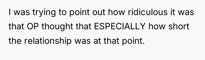 I was trying to point out how ridiculous it was...