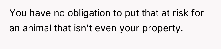 You have no obligation to put that at risk for...