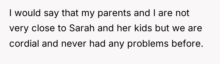 I would say that my parents and I are not...