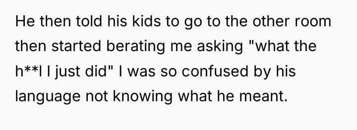 He then told his kids to go to the other...