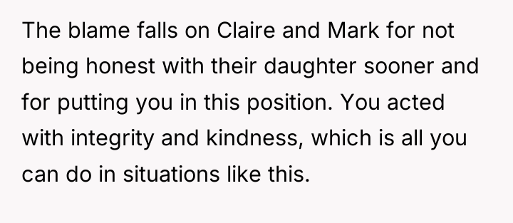 The blame falls on Claire and Mark for not being...