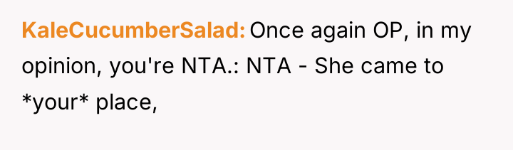 KaleCucumberSalad Once again OP, in my opinion, you're NTA.: NTA...
