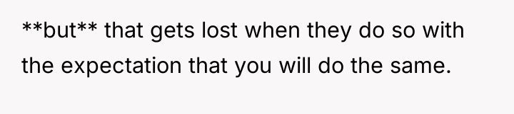 **but** that gets lost when they do so with the...