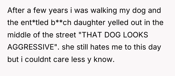 After a few years i was walking my dog and...