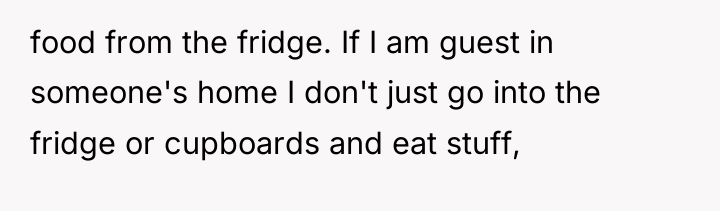 food from the fridge. If I am guest in someone's...