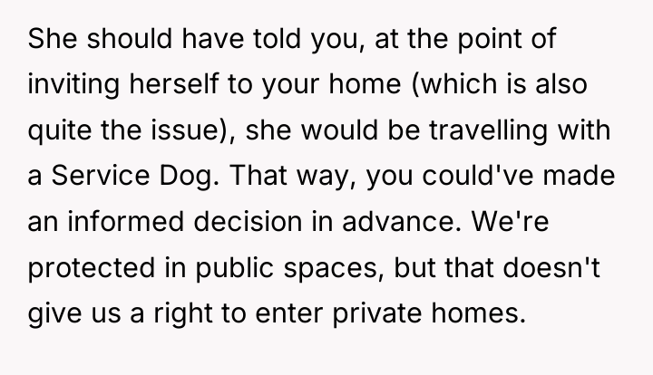 She should have told you, at the point of inviting...