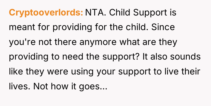 Cryptooverlords NTA. Child Support is meant for providing for the...