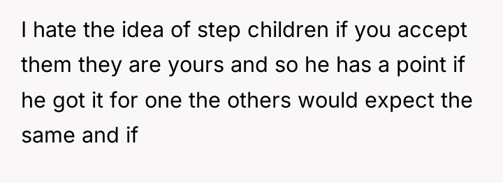 I hate the idea of step children if you accept...
