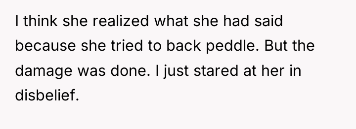 I think she realized what she had said because she...