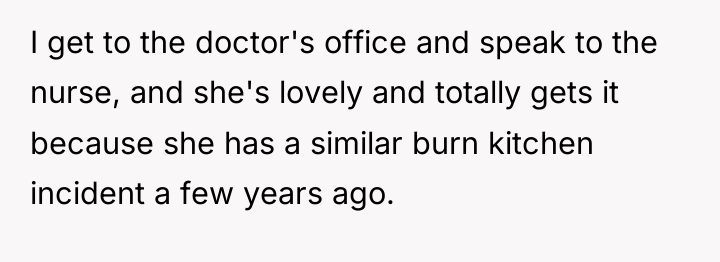 I get to the doctor's office and speak to the...