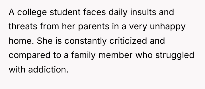 A college student faces daily insults and threats from her...
