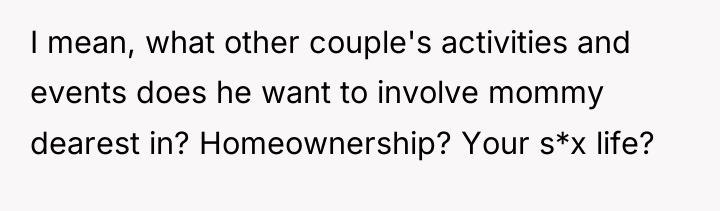 I mean, what other couple's activities and events does he...