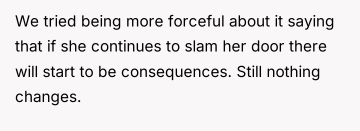 We tried being more forceful about it saying that if...