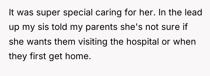 It was super special caring for her. In the lead...
