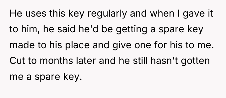 He uses this key regularly and when I gave it...