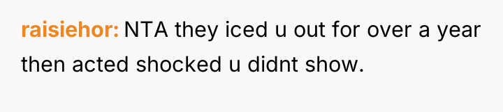 raisiehor NTA they iced u out for over a year...