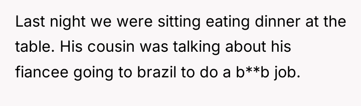 Last night we were sitting eating dinner at the table....