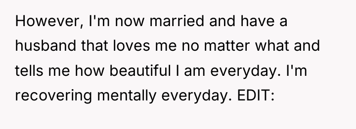 However, I'm now married and have a husband that loves...