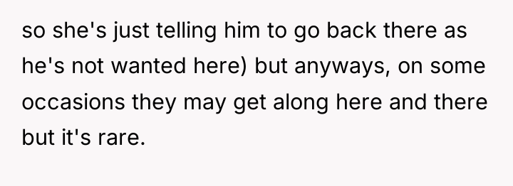 so she's just telling him to go back there as...