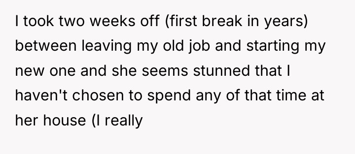 I took two weeks off (first break in years) between...