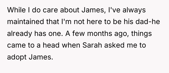 While I do care about James, I've always maintained that...