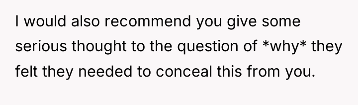 I would also recommend you give some serious thought to...