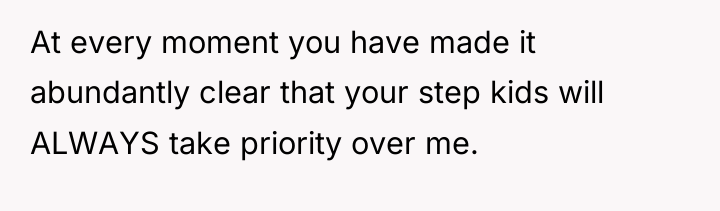 At every moment you have made it abundantly clear that...