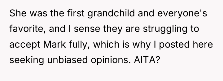 She was the first grandchild and everyone's favorite, and I...