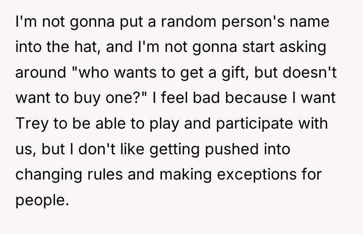 I'm not gonna put a random person's name into the...