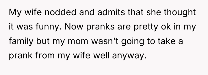 My wife nodded and admits that she thought it was...