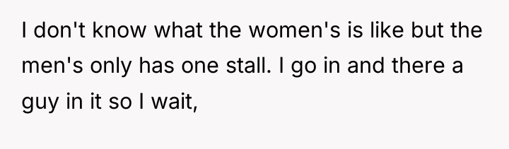 I don't know what the women's is like but the...