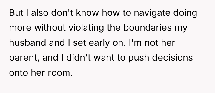 But I also don't know how to navigate doing more...