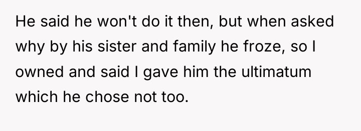 He said he won't do it then, but when asked...