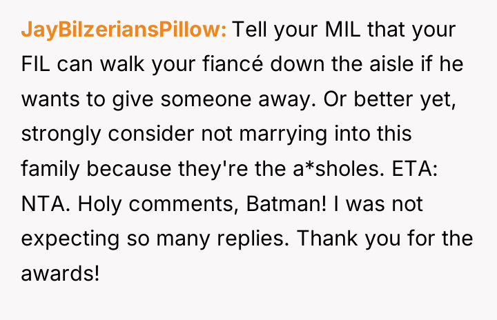 JayBilzeriansPillow Tell your MIL that your FIL can walk your...