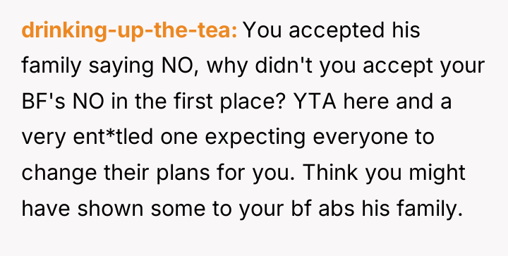 drinking-up-the-tea You accepted his family saying NO, why didn't you...