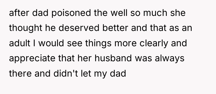 after dad poisoned the well so much she thought he...