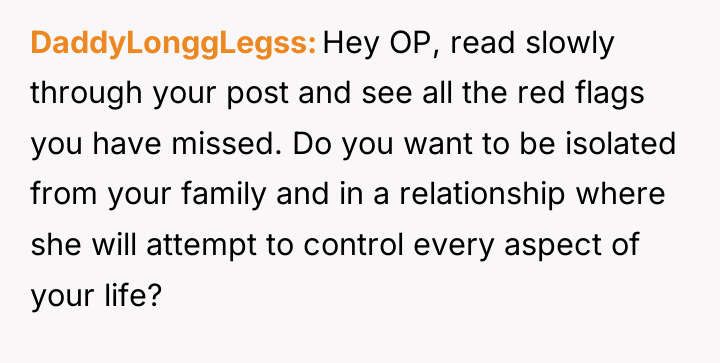 DaddyLonggLegss Hey OP, read slowly through your post and see...