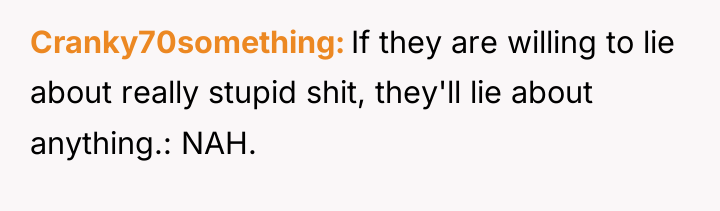 Cranky70something If they are willing to lie about really stupid...