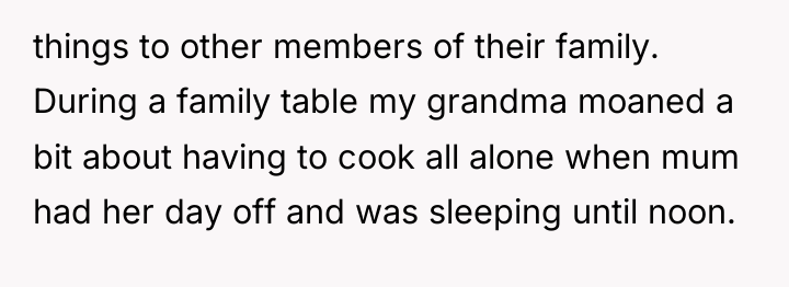 things to other members of their family. During a family...