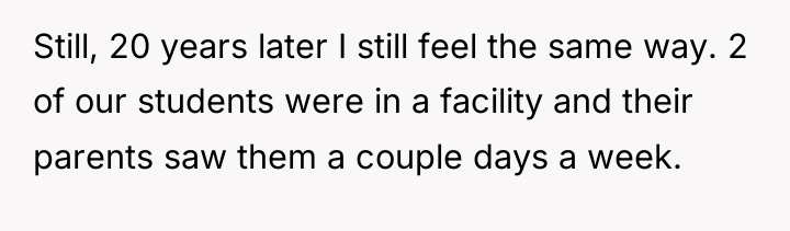 Still, 20 years later I still feel the same way....
