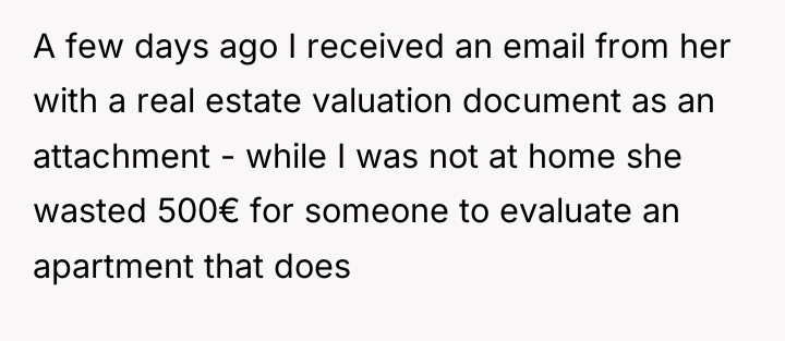 A few days ago I received an email from her...