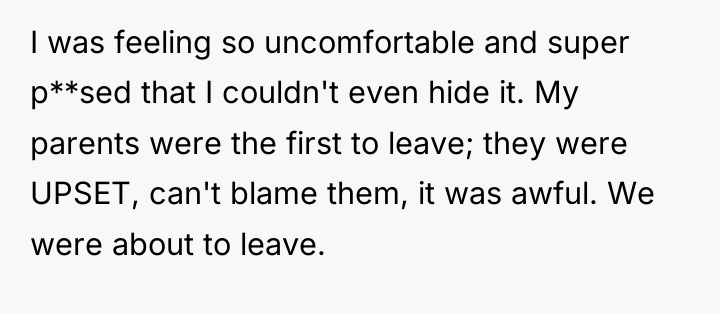I was feeling so uncomfortable and super p**sed that I...