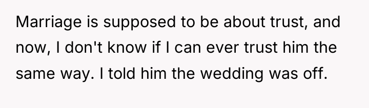 Marriage is supposed to be about trust, and now, I...
