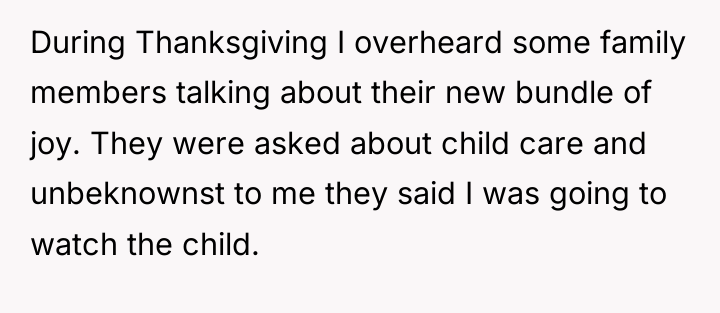 During Thanksgiving I overheard some family members talking about their...