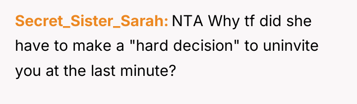 Secret_Sister_Sarah NTA Why tf did she have to make a...