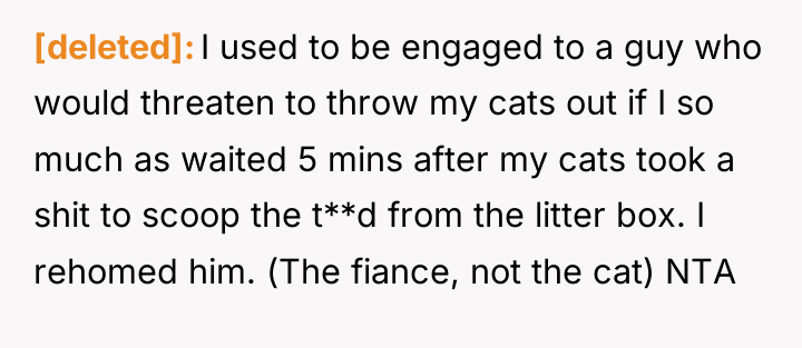 [deleted] I used to be engaged to a guy who...