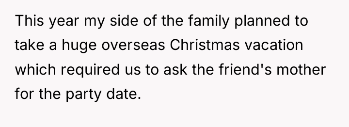 This year my side of the family planned to take...