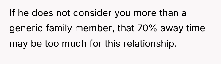If he does not consider you more than a generic...